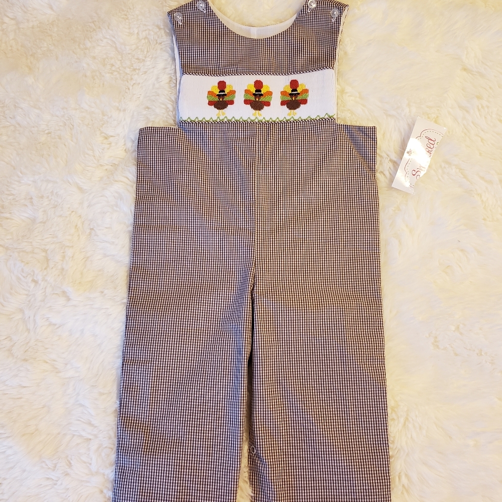 New Thanksgiving smocked longall 18 months
